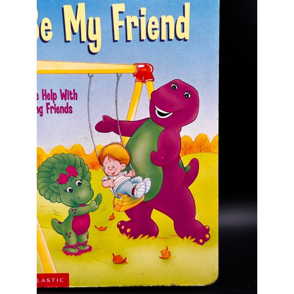 Be My Friend Barney’s Little Lessons Board Book Baby Bop Vtg ‘02 Purple Dinosaur - Picture 5 of 9